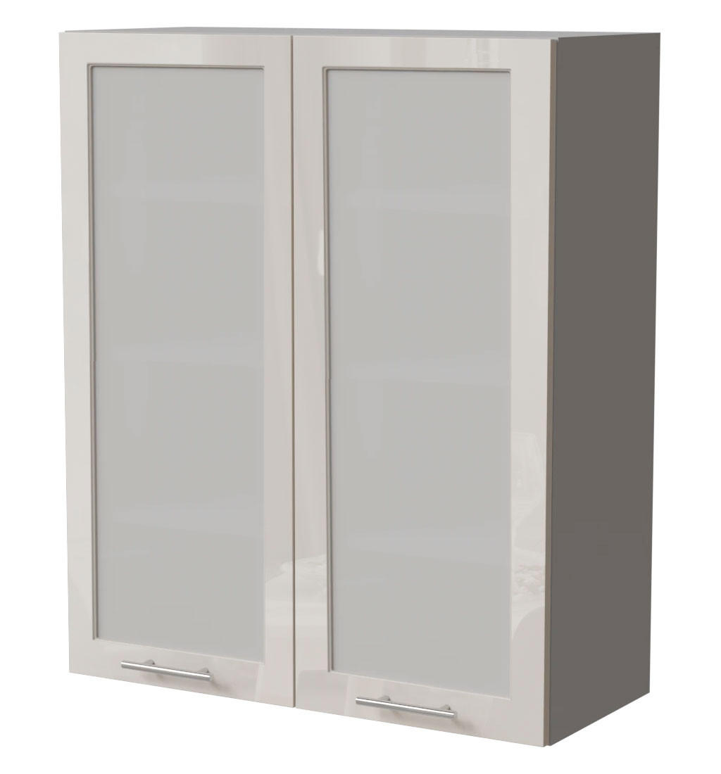 HÄNGESCHRANK Brerra W4S/80 Grau / RAL 9001 creme Hochglanz 80 / 32,5 / 96cm - Creme/Grau, Holz/Holzwerkstoff (80/96/32.5cm) - Feldmann-Wohnen
