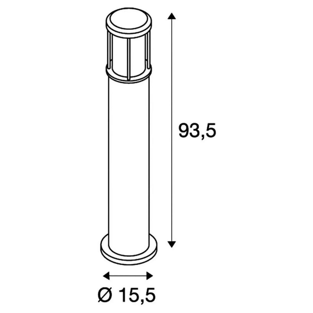 WEGELEUCHTE Otos Anthrazit - Anthrazit, Metall (7.75/7.75/93.5cm) - SLV