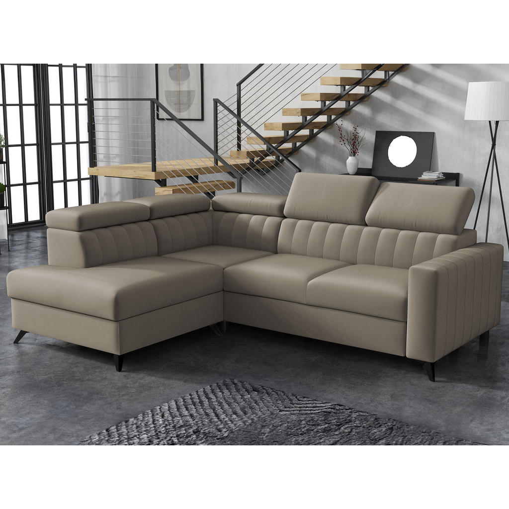 Thumbnail - Mirjan24 Ecksofa, Beige, Textil, Kiefer, Ottomane links,L-Form, 249x195 cm, Wohnzimmer, Sofas & Couches, Wohnlandschafte...