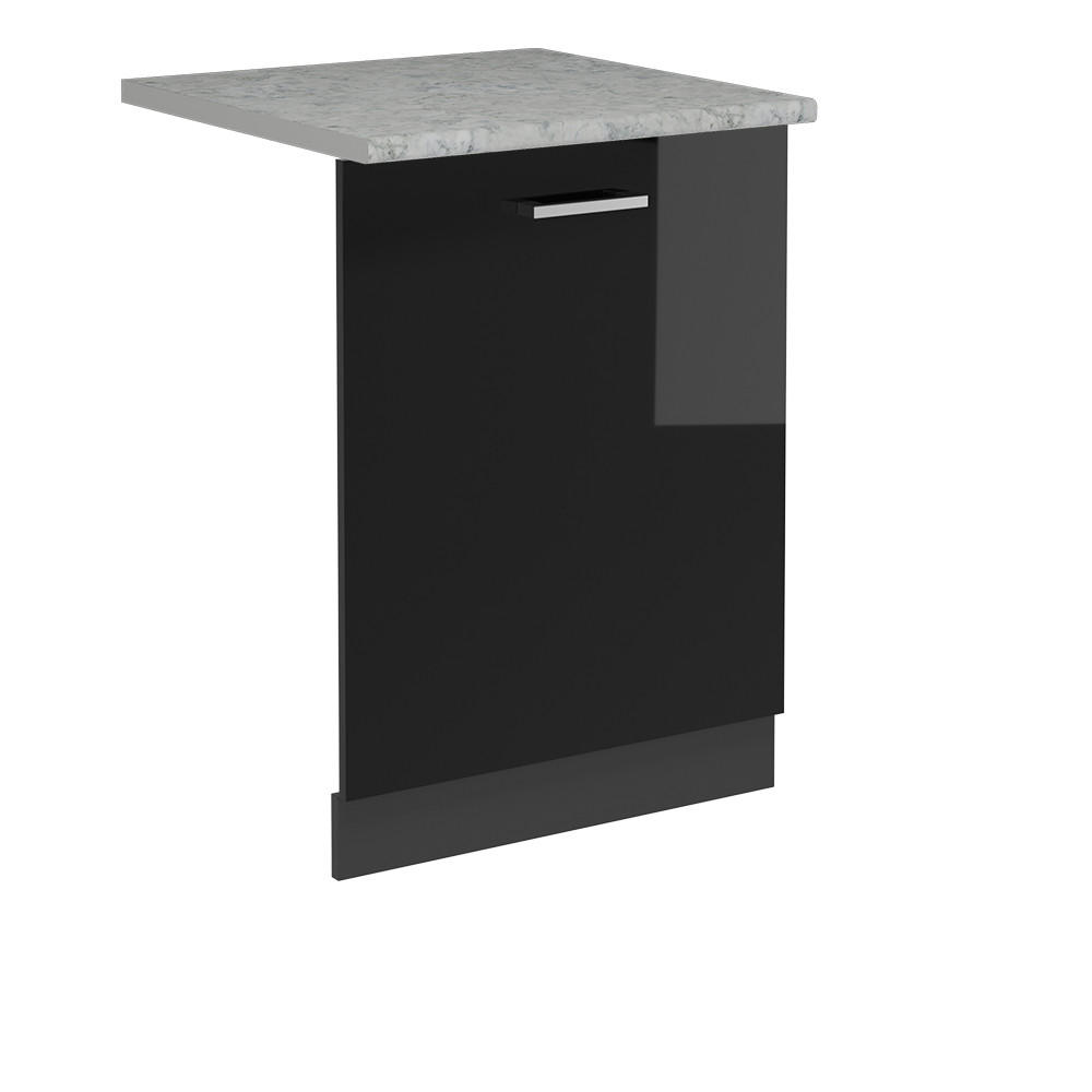 ČELNÍ PANEL MYČKY R-Line Černý vysoký lesk - antracitová/vysoce lesklá černá, kompozitní dřevo (60/81.8/1.6cm) - Vicco