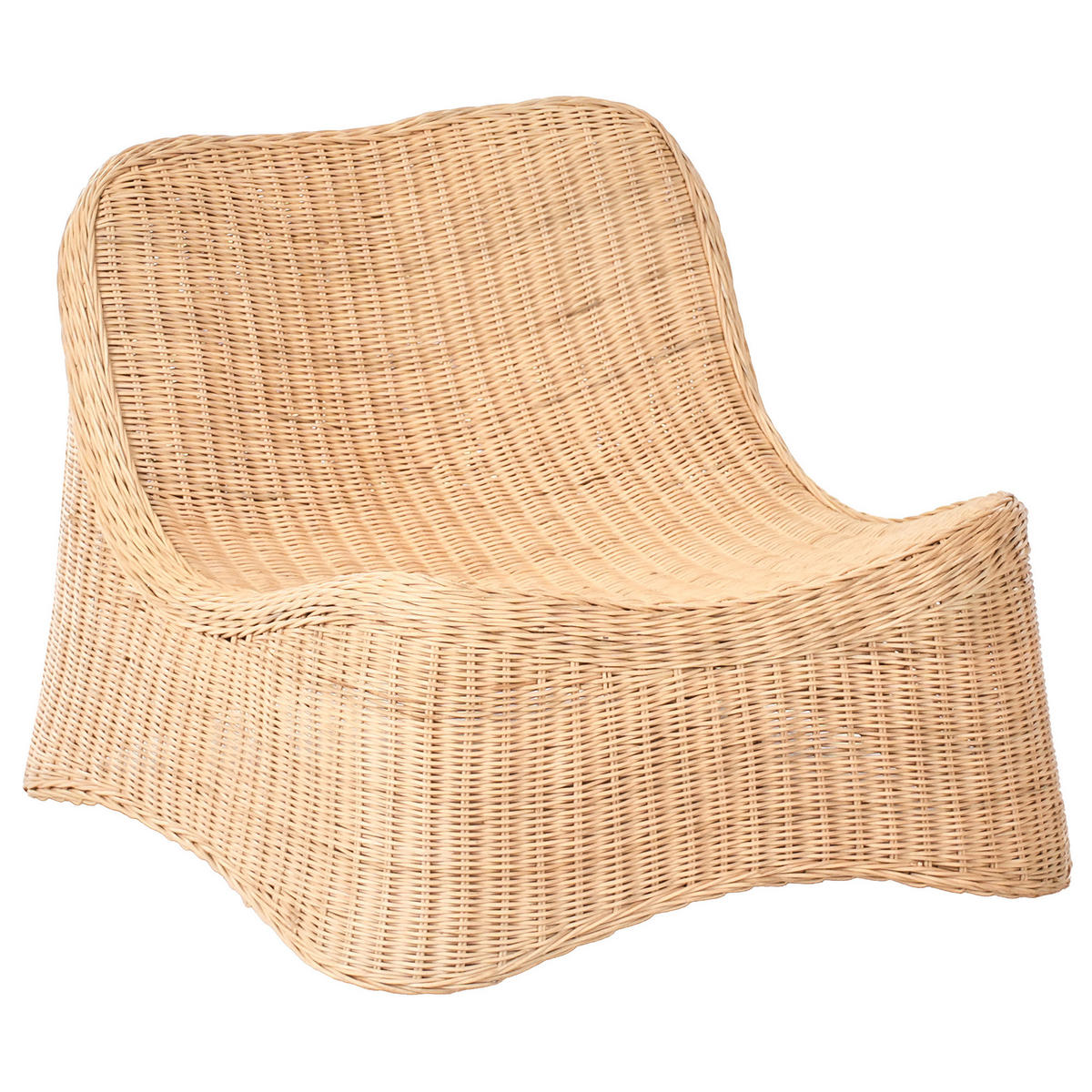 GARTENSESSEL Naturfarben Aigani - Beige/Naturfarben, Naturmaterialien (62/56/70cm) - Beliani