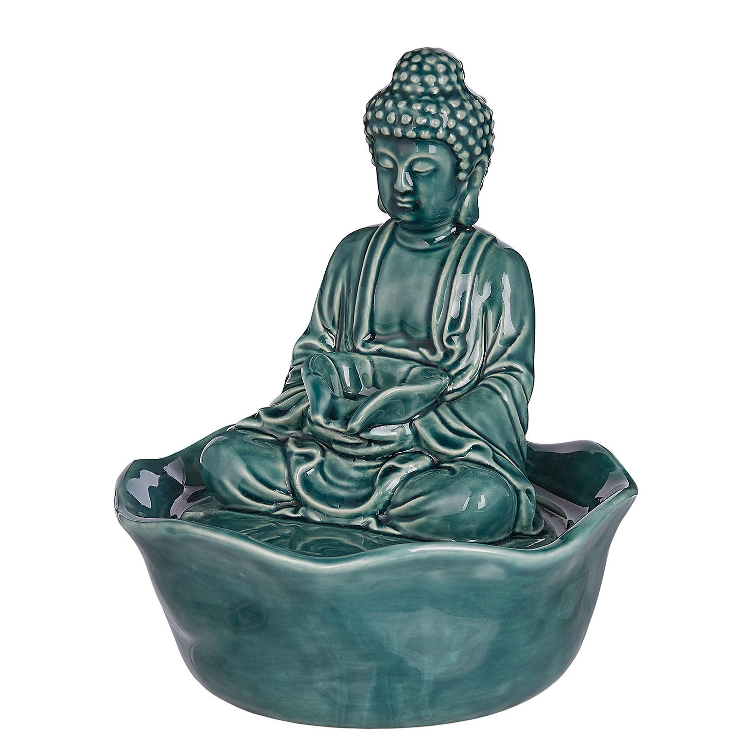 TISCHBRUNNEN Balance - Grün, Keramik (21/24/21cm) - Butlers