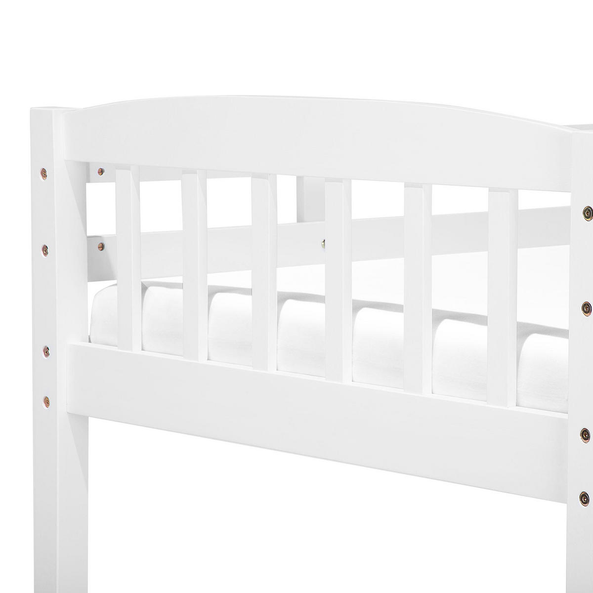 HOCHBETT Weiß 90-200 cm Revin - Weiß, Holz (90/200cm) - Beliani