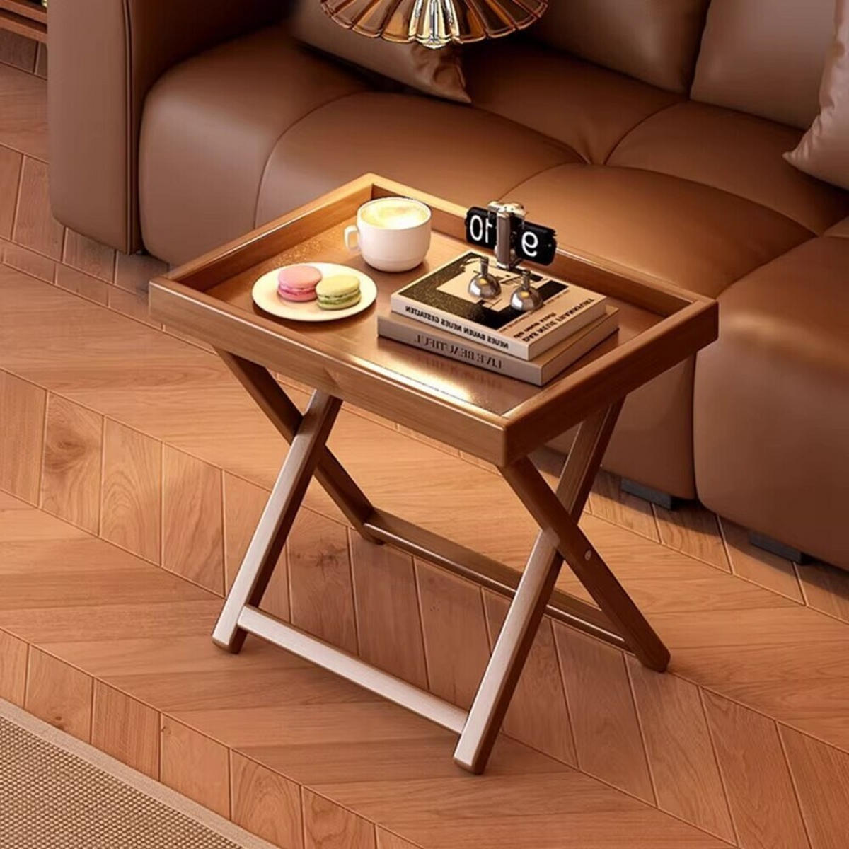 GARTENBEISTELLTISCH , Hochgebirgs-Nan-Bambus , Klappbares Modell , 45 × 33 × 44 cm - Braun, Holz (45/33/44cm) - Weltevree