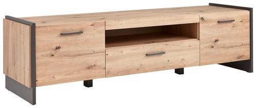 TV-ELEMENT - Eiche Artisan/Grau, Design, Holzwerkstoff/Kunststoff (187/51/41cm) - Hom`in