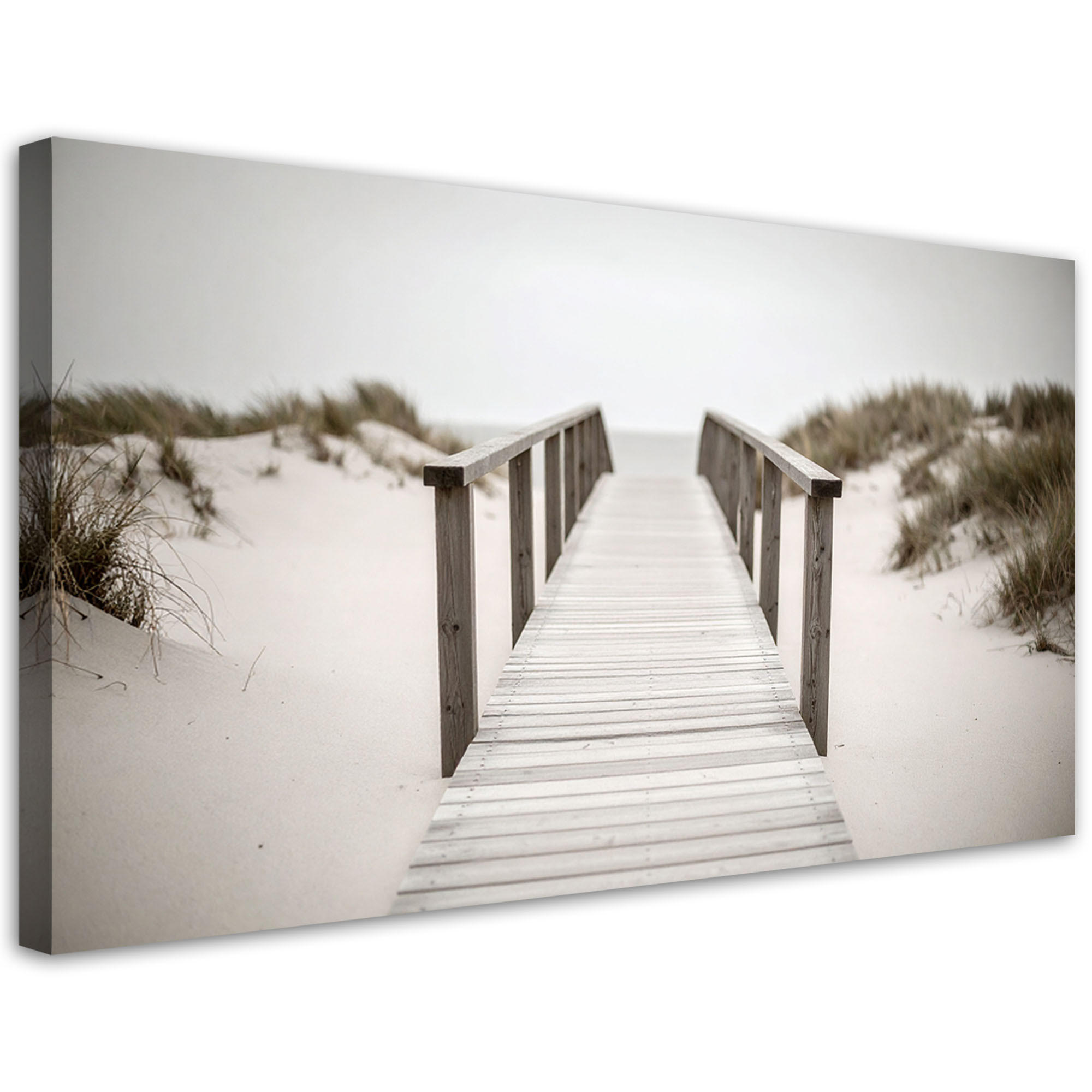 Feeby Leinwandbild Beige 120x60 cm