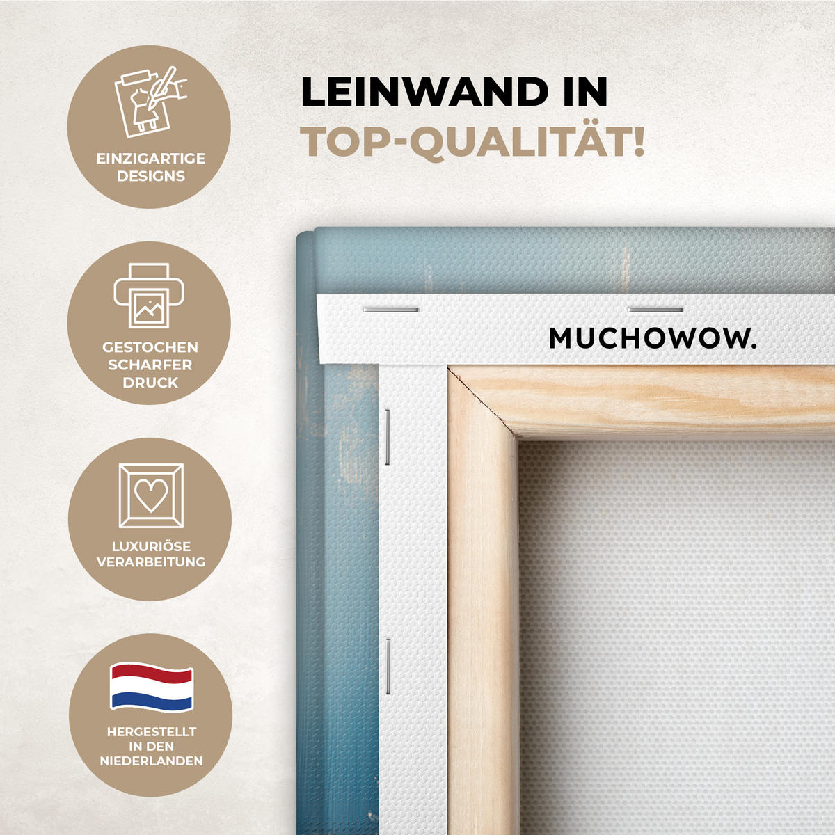 LEINWANDBILD Wald - Winter - Natur - Abstrakt - Schnee Wanddeko 90x60 cm - Weiß, Textil (90/60cm) - MuchoWow