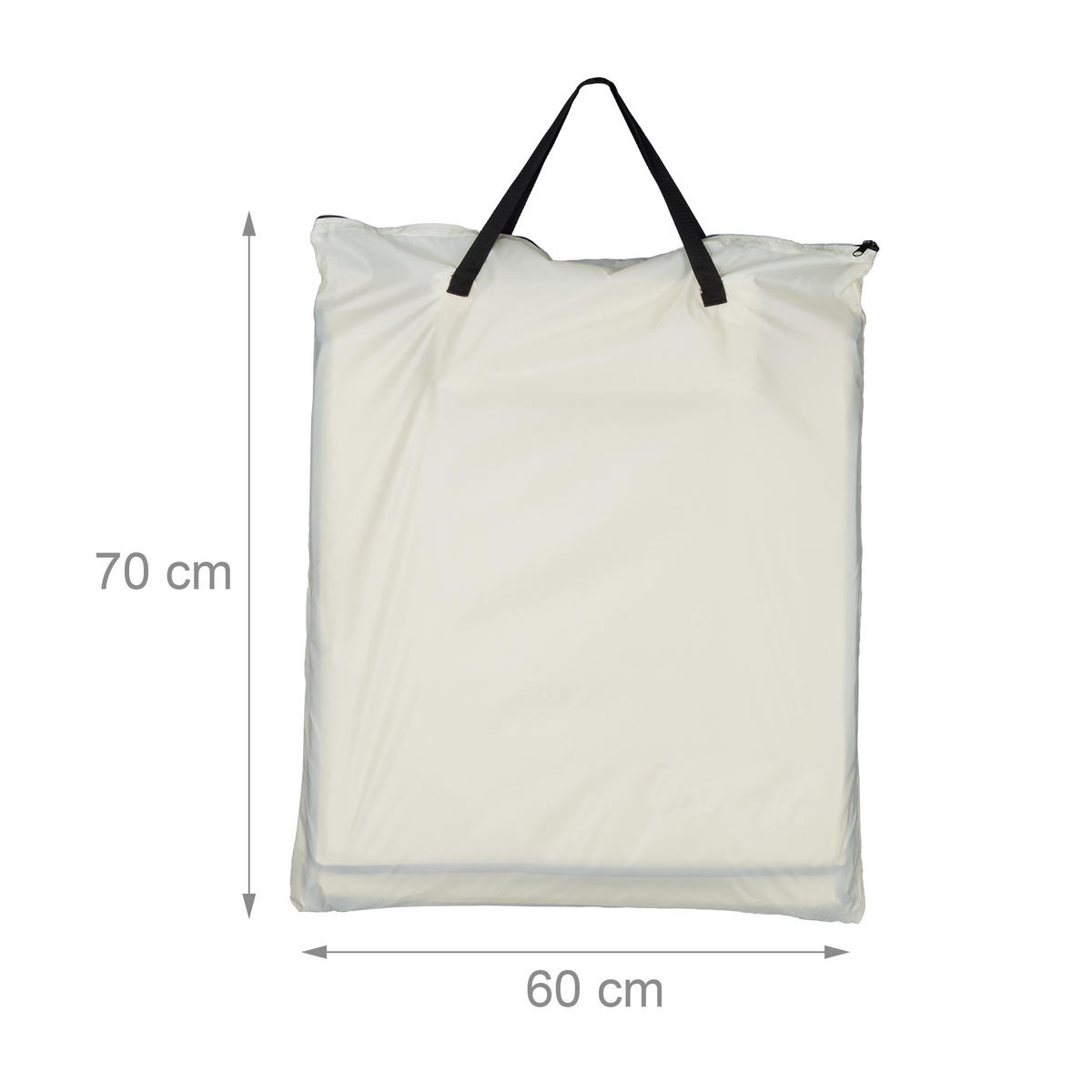 STRANDMATTE - Beige, Textil/Metall (60/63/195cm) - Relaxdays