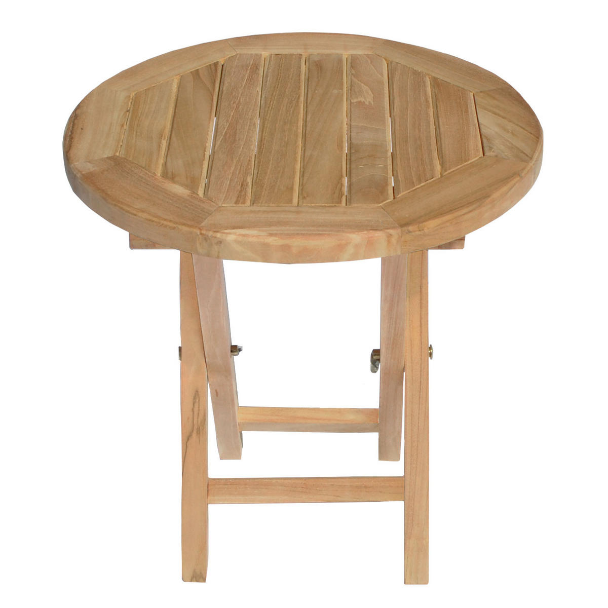 BEISTELLTISCH Lombok Natürlich Ø 50 cm - Braun, Holz (50/50/50.5cm) - Happy Garden