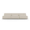 SOFA Jodie aus Samt dunkelbeige 3 Sitzplätze - Mokka, Textil (240/70/102cm) - Micadoni