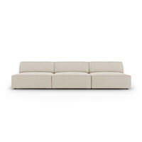 SOFA Jodie aus Samt dunkelbeige 3 Sitzplätze - Mokka, Textil (240/70/102cm) - Micadoni