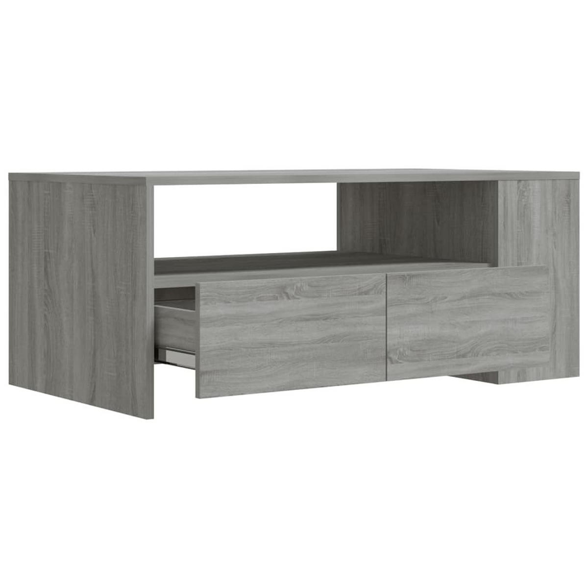 COUCHTISCH Grau Sonoma 102x55x42 cm Holzwerkstoff - Grau, Holzwerkstoff (102/55/42cm) - furnicato