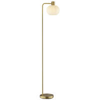 BOGENLEUCHTE Fanny Messing gebürstet/Weiß 32/23/160 cm - Multicolor, Metall (32/23/160cm) - Brilliant