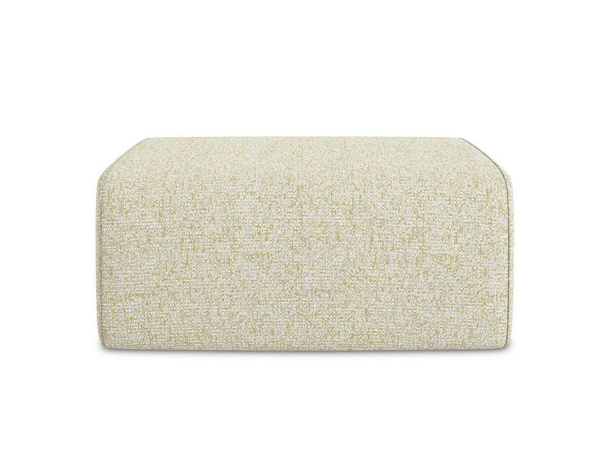 POUF Strukturstoff Stoff Beige - Beige/Creme, Kunststoff/Textil (90/80/60cm) - Makamii