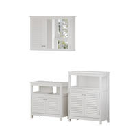 BADMÖBEL-SET Riad Weiß 3 Teile, Option 3 - Weiß, Holzwerkstoff (60/60/30cm) - Vicco
