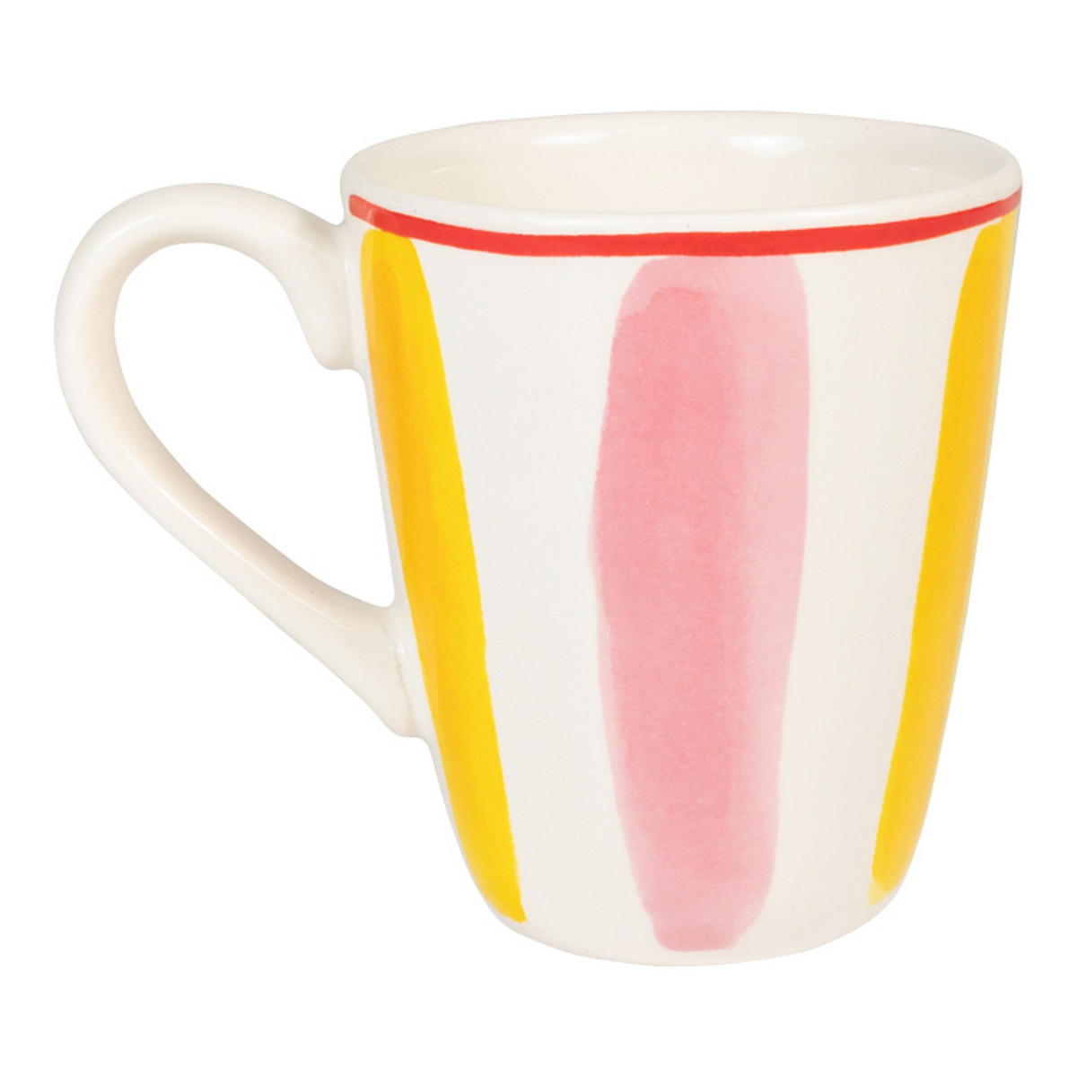 BECHER Streifen PY in Rosa - 350 ml - Pink, Keramik (0.35L) - Blond Amsterdam