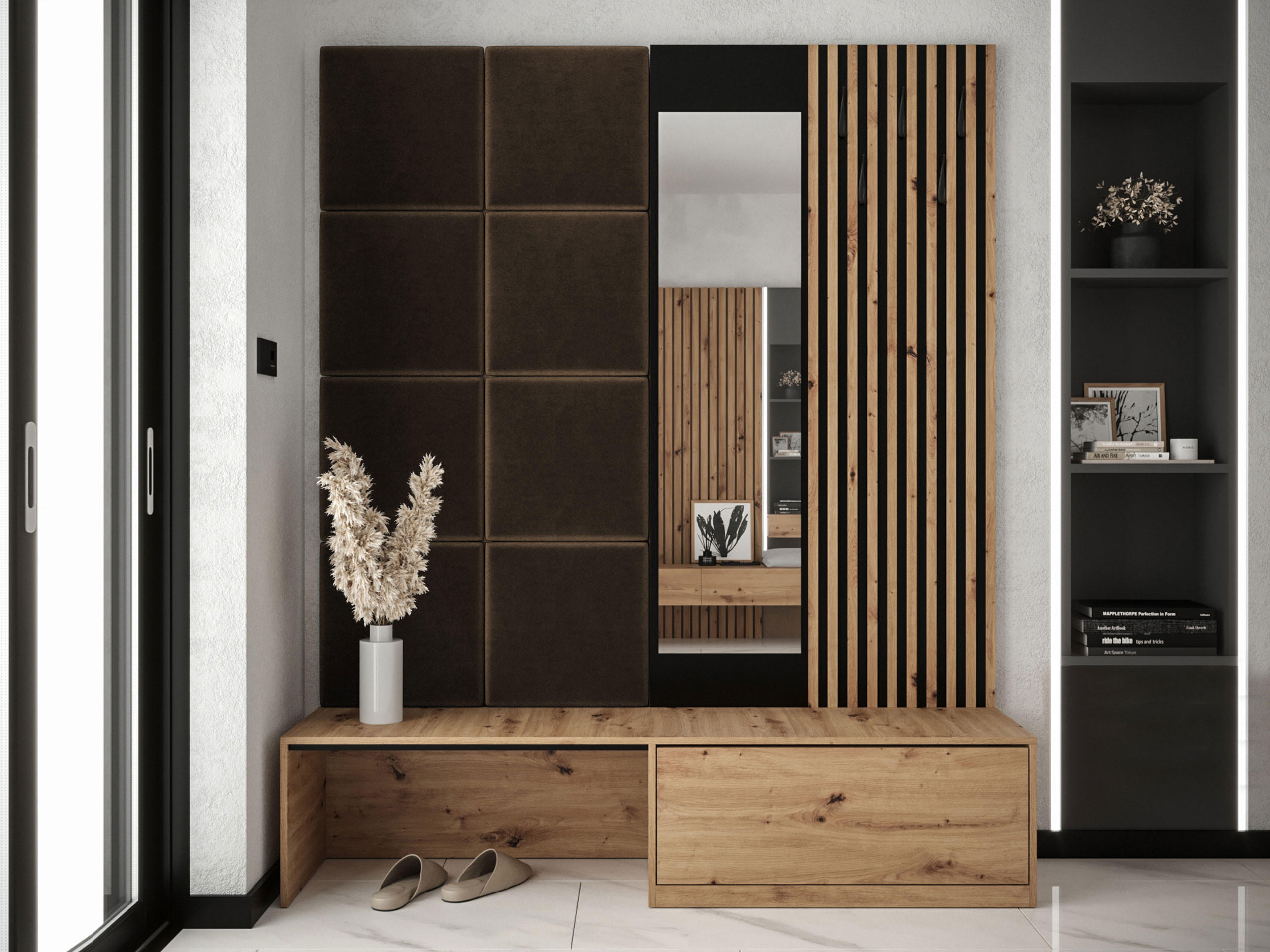 GARDEROBE Premium - Braun, Holzwerkstoff (172/205/42cm) - MIRJAN24