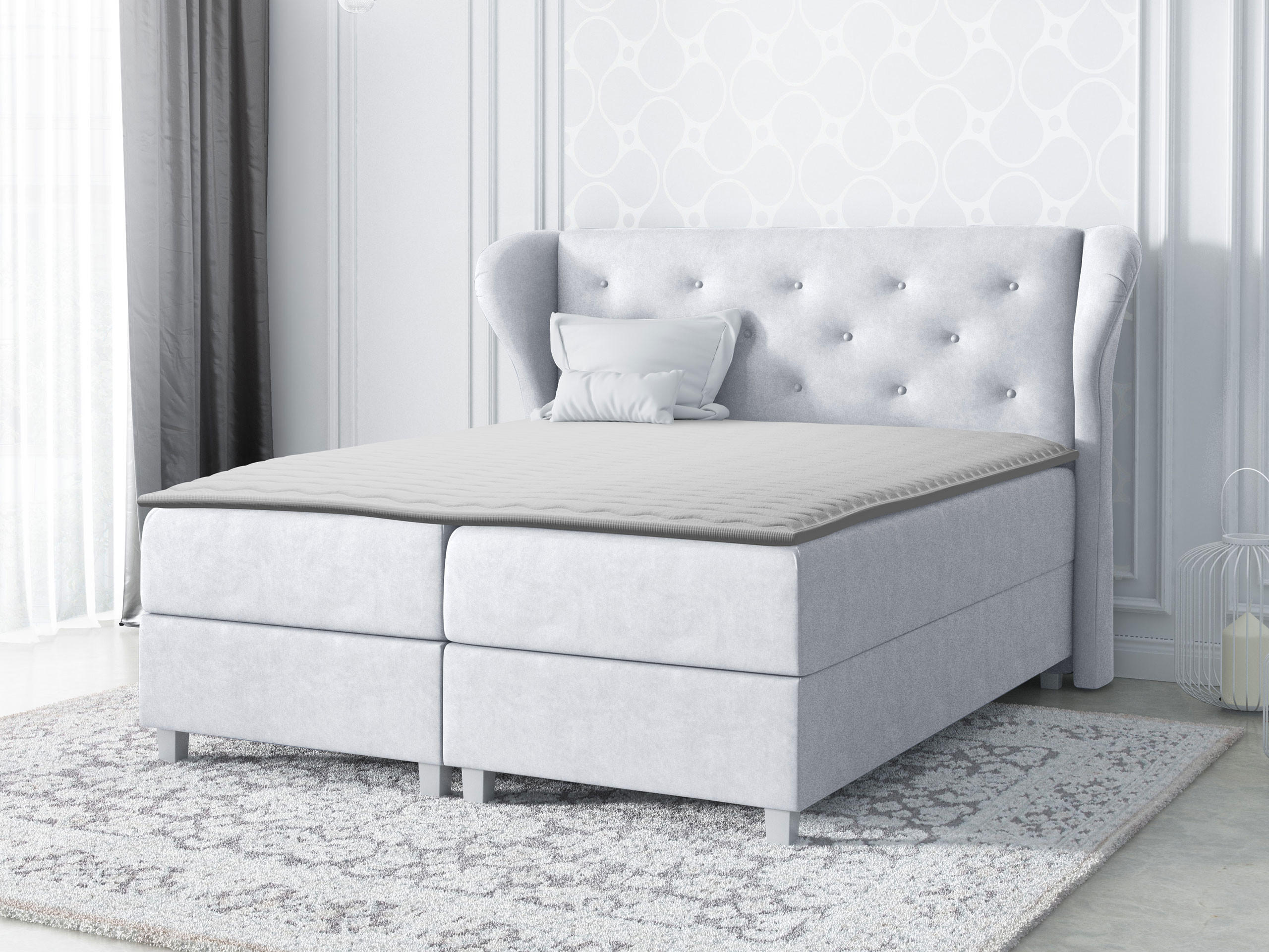 BOXBETT Bakarat - Grau, Holz (120/200cm) - MIRJAN24