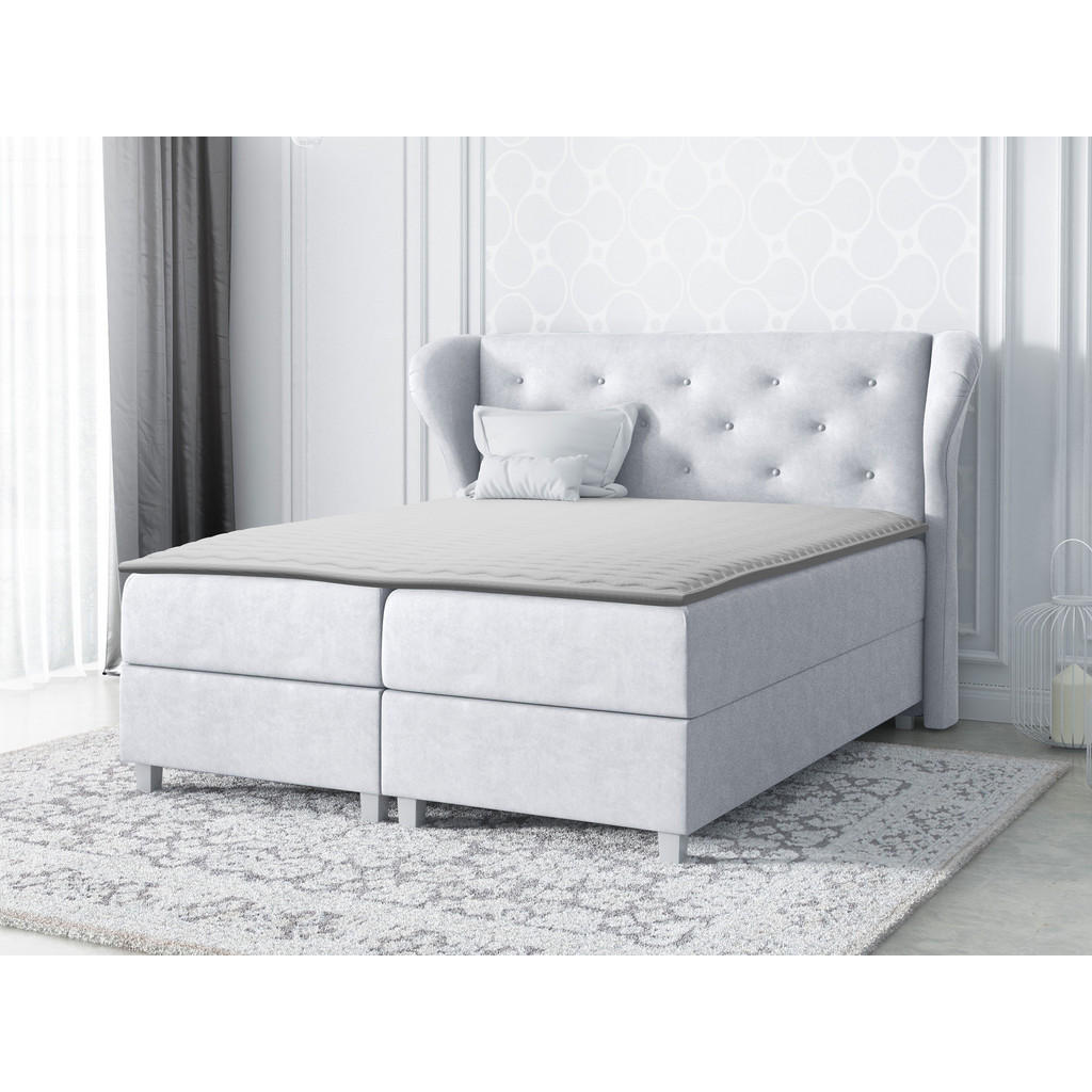 Thumbnail - Mirjan24 Boxbett, Grau, Holz, H3, 120x200 cm, Schlafzimmer, Betten, Boxspringbetten
