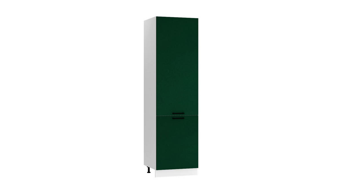 HOCHSCHRANK D60SŁ P/L – Morvex – Hochwertiges Design Konzept – Schwarz / Matt - Schwarz, Holzwerkstoff/Metall (60/213.3/56cm) - ROYAL24_MARKT