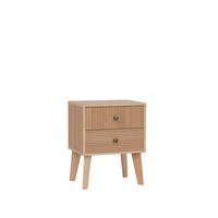 NACHTTISCH 2 SCHUBLADEN Ondra Natürlich 40 cm x 50 cm - Naturfarben, Holzwerkstoff (40/50/30cm) - Klast Home
