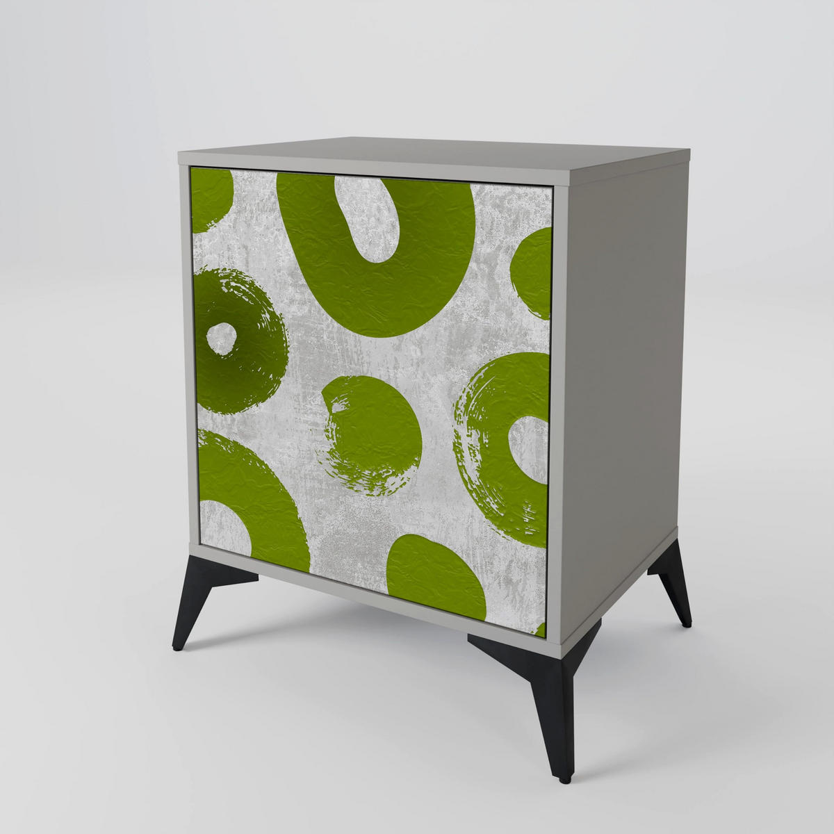 SIDEBOARD GREEN RHAPSODY, Grau, 57,5x42x57,5 cm, Ohne Füße - Multicolor/Grau, Holzwerkstoff (57.5/57.5/42cm) - SpaceRebels