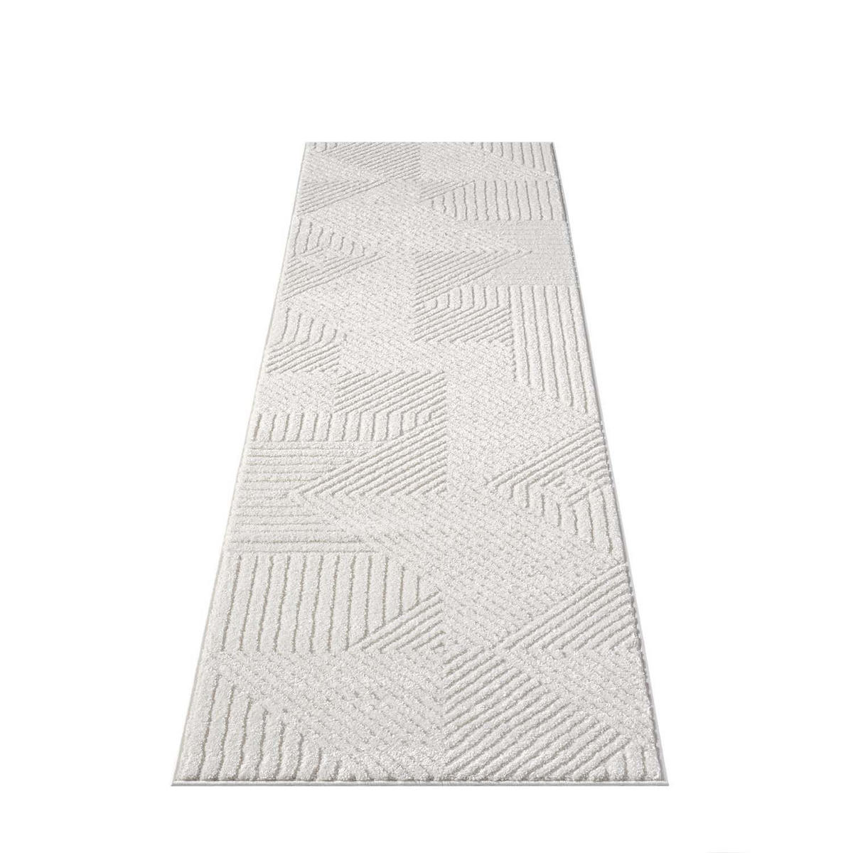 KURZFLOR-TEPPICH Lounge 0632 Creme 80x300 cm - Creme, Textil (80/300cm) - carpet city