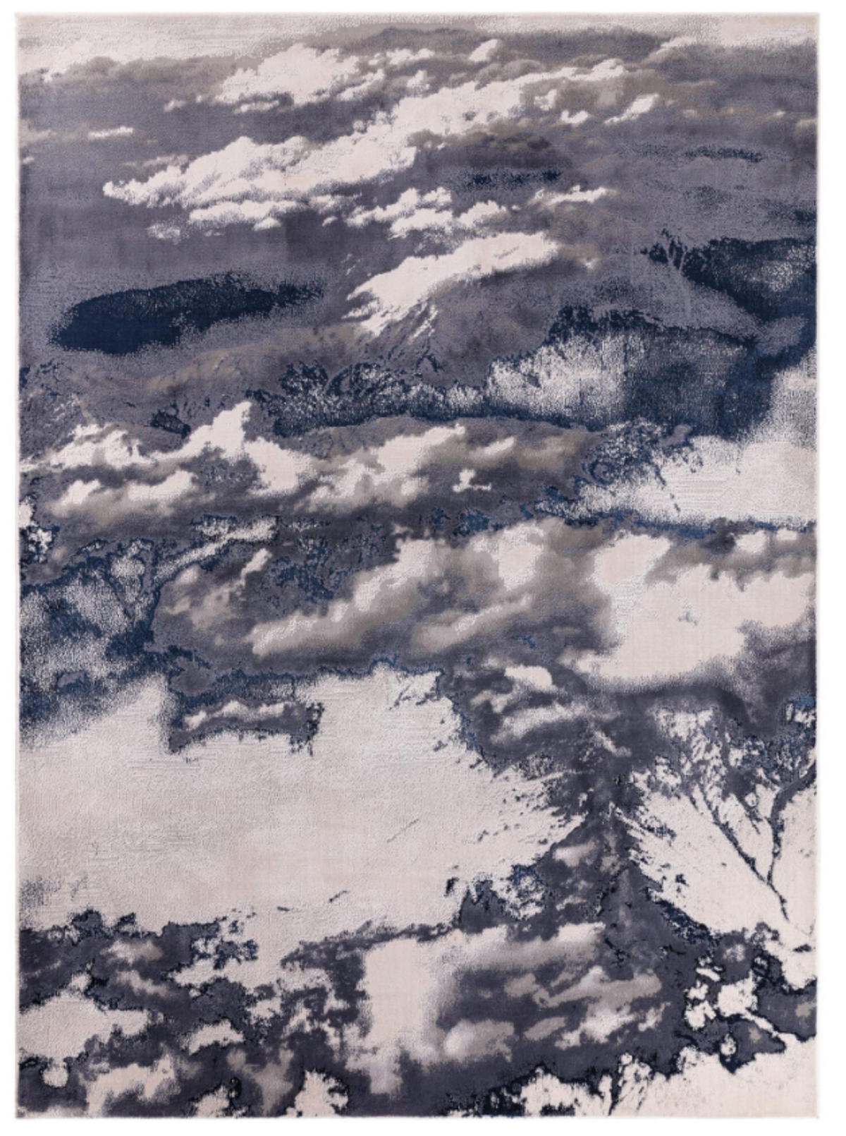 TEPPICH modern Wohn-/Schlafzimmer TORNADO Blau 120 x 170 cm - Blau, Textil (120/170cm) - Novatrend