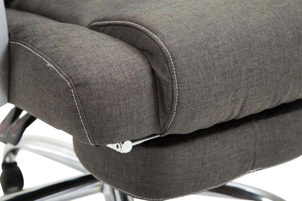 BÜROSTUHL Pacira, Stoff Dunkelgrau - Dunkelgrau, Textil/Metall (68/127/64cm) - TPFLiving