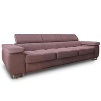 BETTSOFA MOSINE Lila Kordstoff mit Schlaffunktion - Lila, Textil (281/87/98cm) - MASSENO