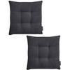 STUHLKISSEN 2er Set Inga - Anthrazit, Textil (35/35/5cm) - Magma Heimtexx