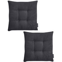 STUHLKISSEN 2er Set Inga - Anthrazit, Textil (35/35/5cm) - Magma Heimtexx