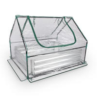 HOCHBEET mit Gewächshaus 95 x 125 x 93 cm - Transparent, Metall (125/93/95cm) - Bestlivings