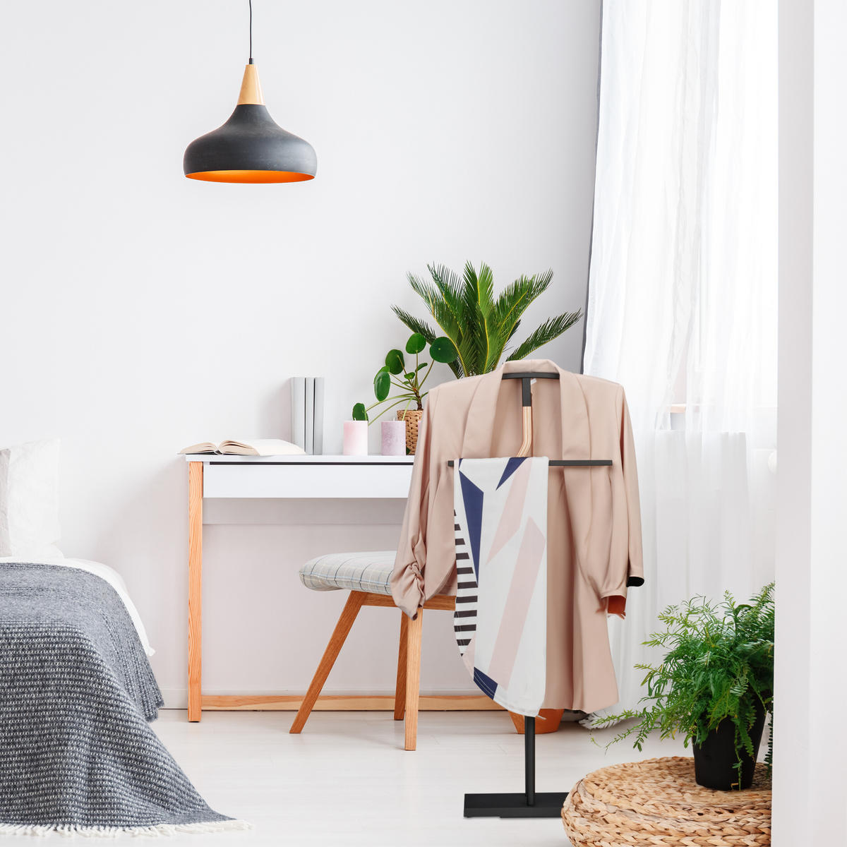 HERRENDIENER - Multicolor, Holzwerkstoff/Metall (47.5/107/20cm) - Relaxdays