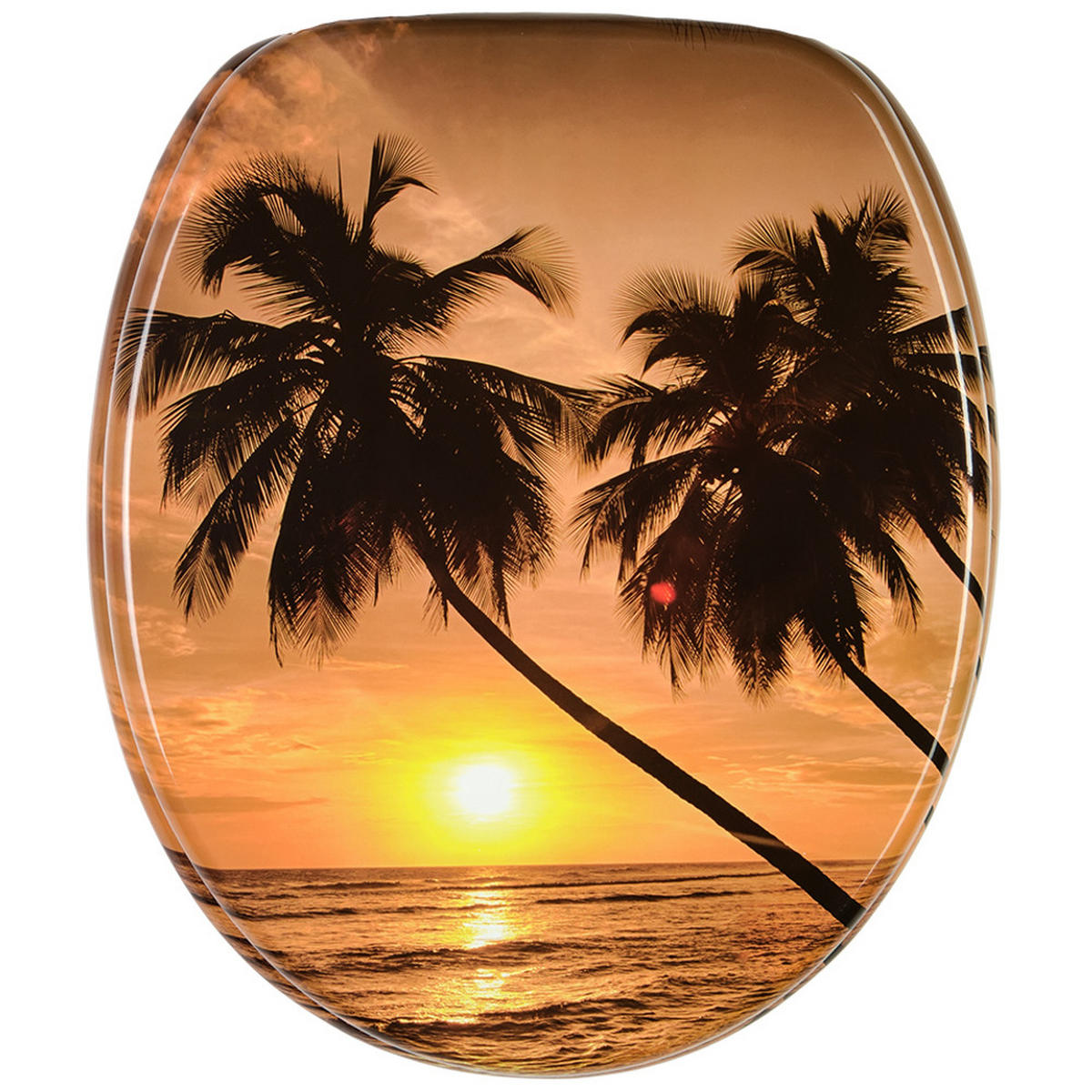 WC-SITZ mit Absenkautomatik Summer - Orange, Holzwerkstoff (38/6/47cm) - Sanilo