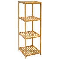 BADREGAL 38x39,5x124,5 cm mit 4 Fächern - Braun, Holz (39.5/124.5/38cm) - Dunedesign
