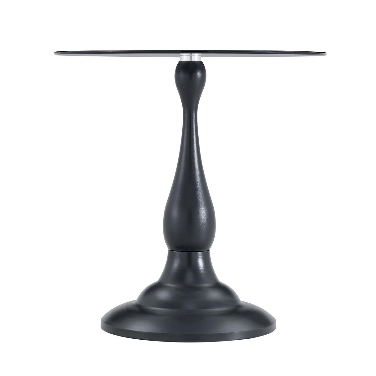 BEISTELLTISCH Rund Glas Modern Sofatisch Metallgestell Braun & Schwarz - Schwarz, Glas (50/50/51.5cm) - Urban Meuble