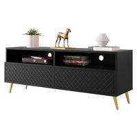 TV-ELEMENT Temerra 2K - Goldfarben/Schwarz, Holzwerkstoff/Metall (150/57/42cm) - MIRJAN24