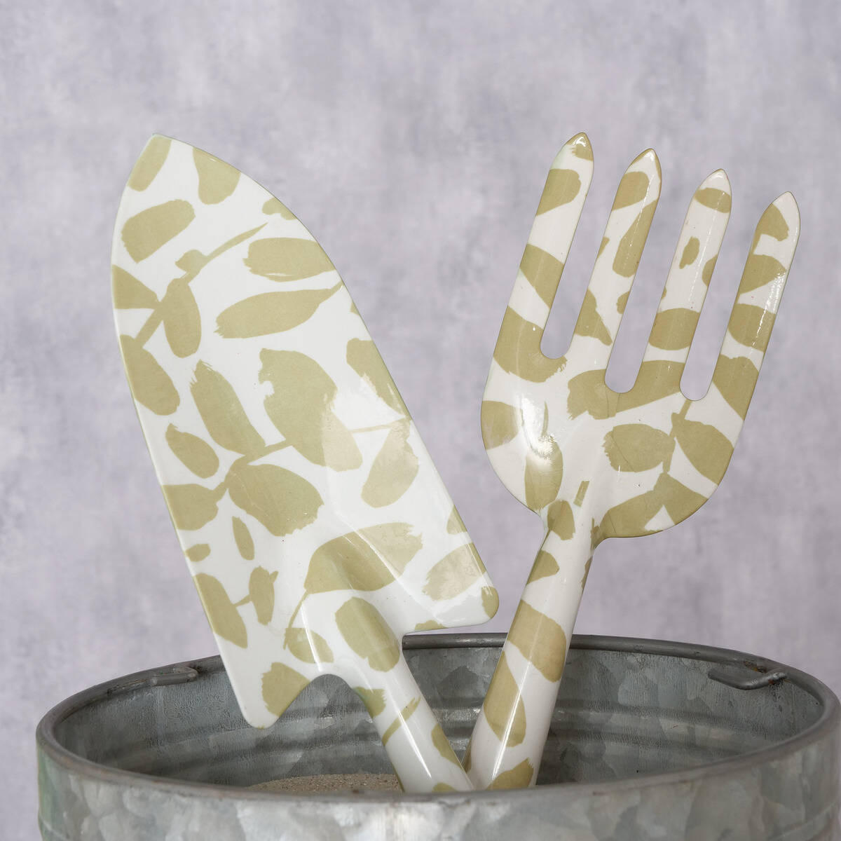 GARTENWERKZEUGE Lilly 2er-Set - Grün, Metall (3/28/8cm)