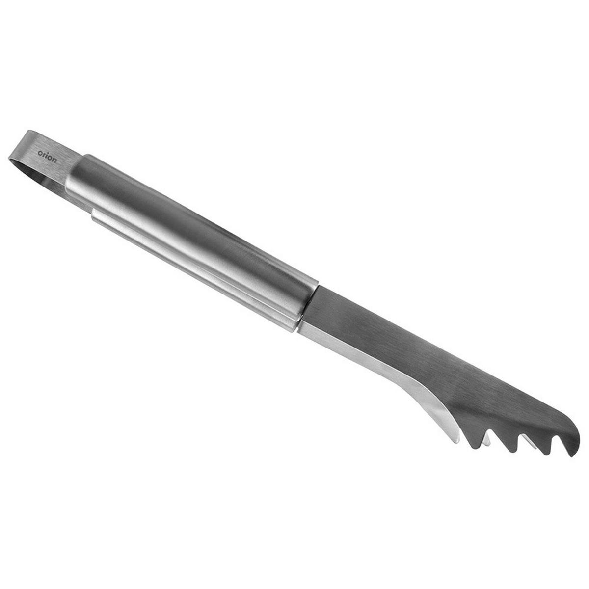 GRILLZANGE gezahnt Edelstahl 43 cm Silberfarben - Silberfarben, Metall (43cm) - Orion 