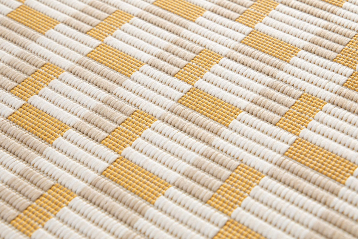 DESIGN Teppich für Innen und Außen gelb - Gelb, Textil (160/230cm) - AFK Living