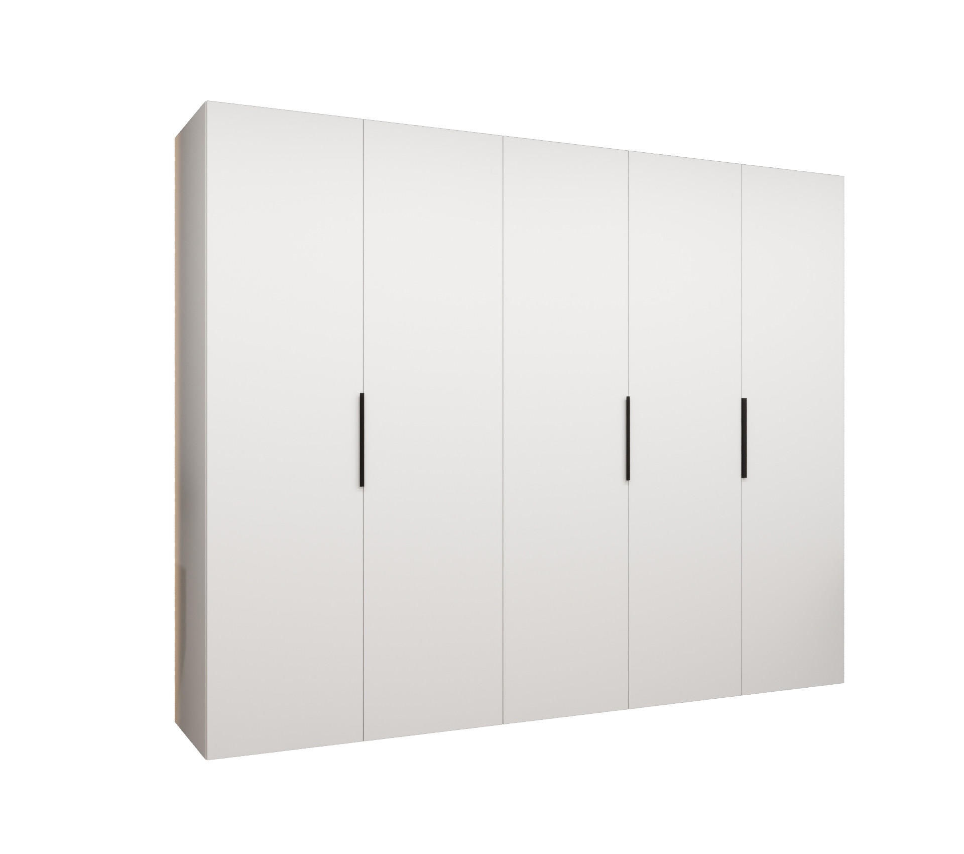 DREHTÜRENSCHRANK 202/250/52 5-türig - Schwarz/Weiß, Holz (250/202/52cm) - MÖBEL KRYSPOL