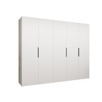 DREHTÜRENSCHRANK 202/250/52 5-türig - Schwarz/Weiß, Holz (250/202/52cm) - MÖBEL KRYSPOL