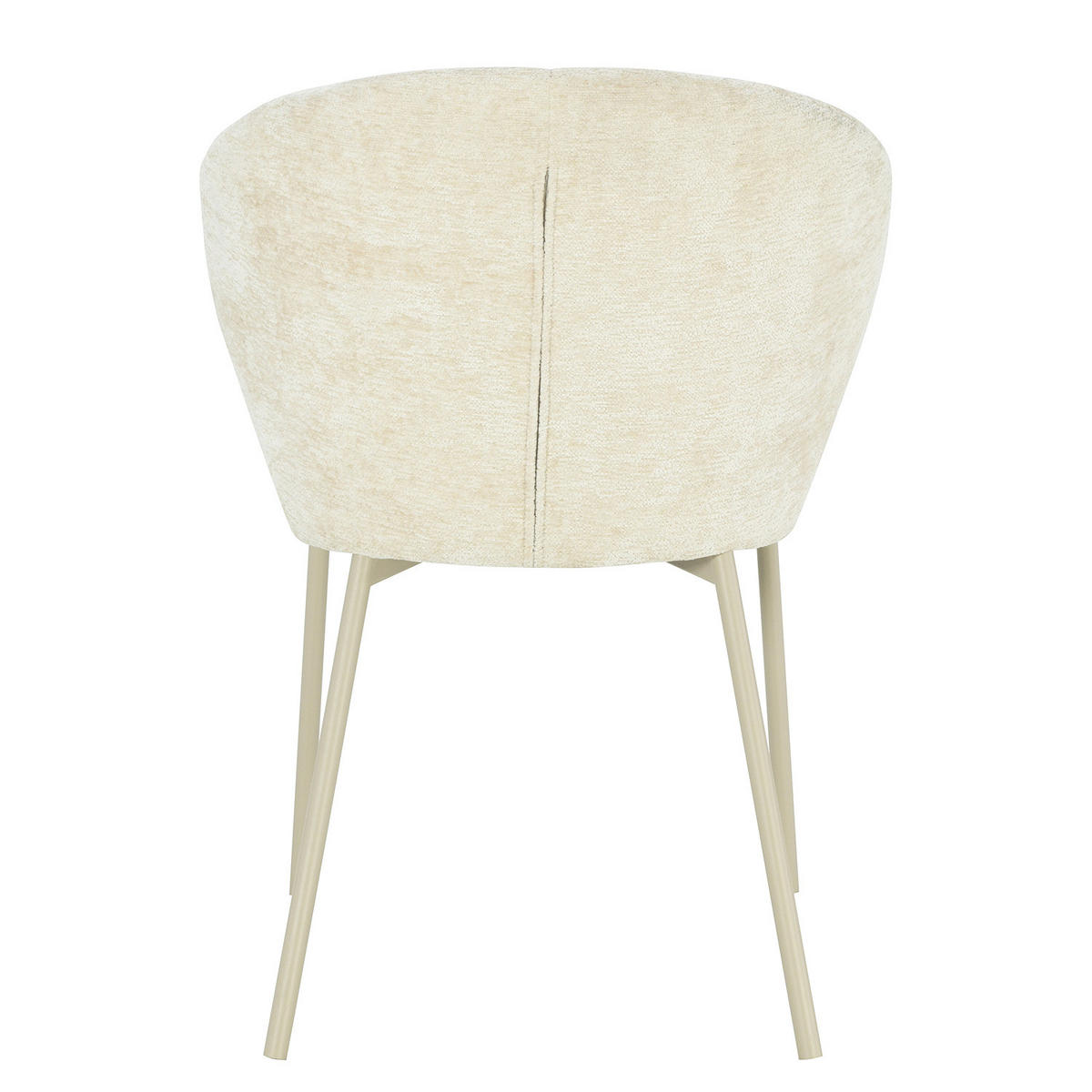 HOME24 Polsterstuhl FIOLAA 2er-Set - Creme, Textil/Metall (55/79/59cm) - home24