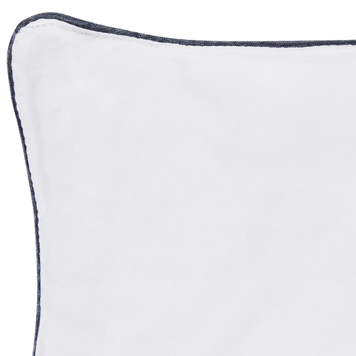 KISSEN 2er-Set Weiß 80/80 cm Pelister - Silberfarben/Weiß, Naturmaterialen (80/80cm) - Beliani