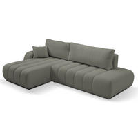 ECKSOFA Grau ALOO Schlaffunktion Links Stoff Bouclé - Grau, Textil (276/176cm) - Sepro Meble