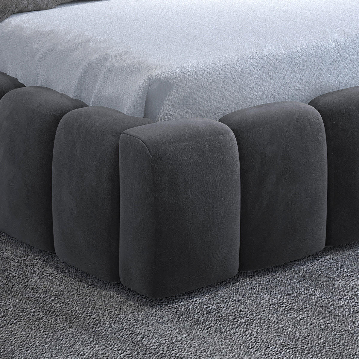 BOXBETT 180/200 Auria Dunkelgrau - Grau, Holz (180/200cm) - Petits-meubles