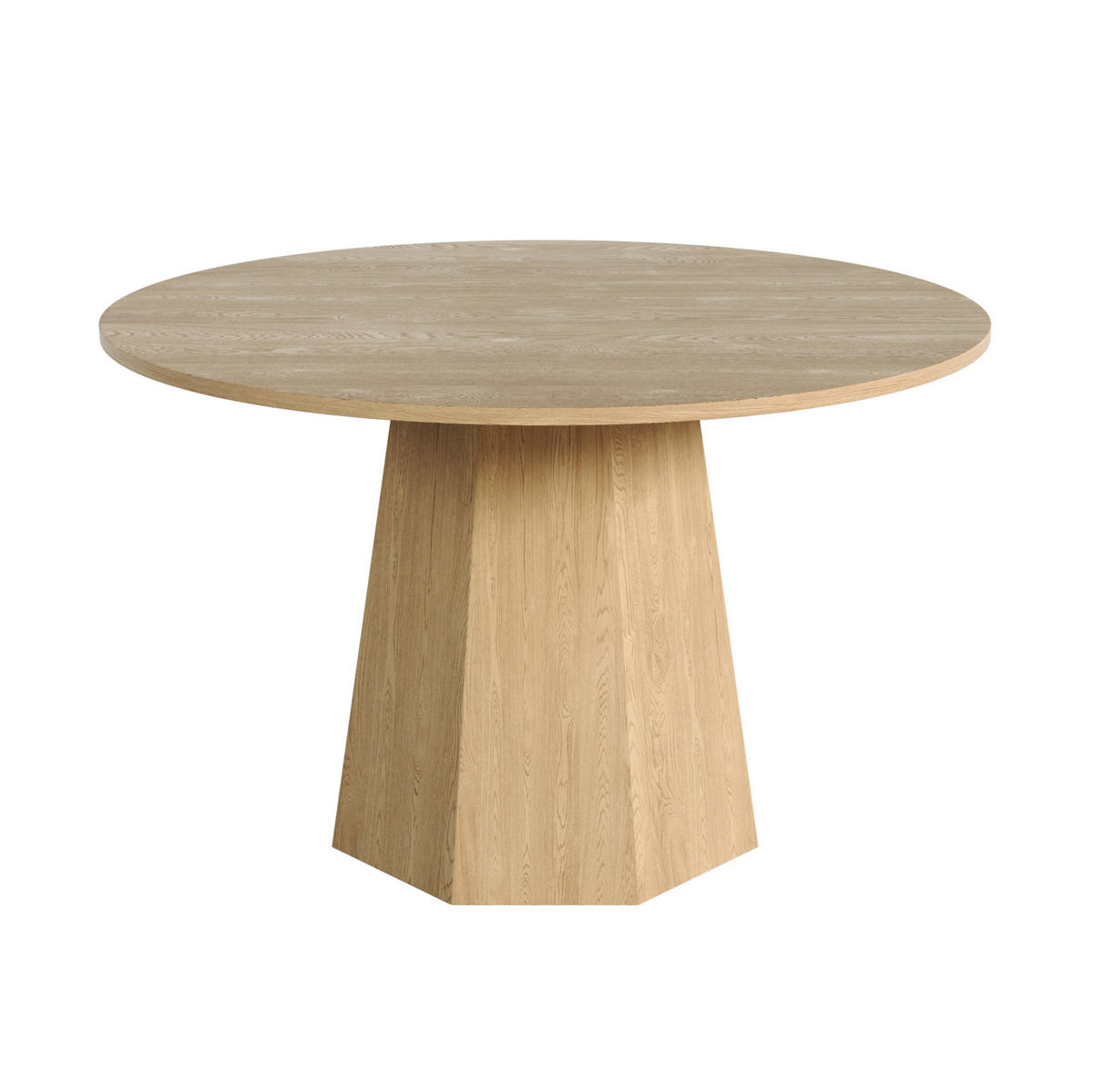 RUNDER Esstisch aus MDF, Ø 120/75 cm, Eichenoptik - Eichefarben, Holzwerkstoff (120/120/75cm) - Redom