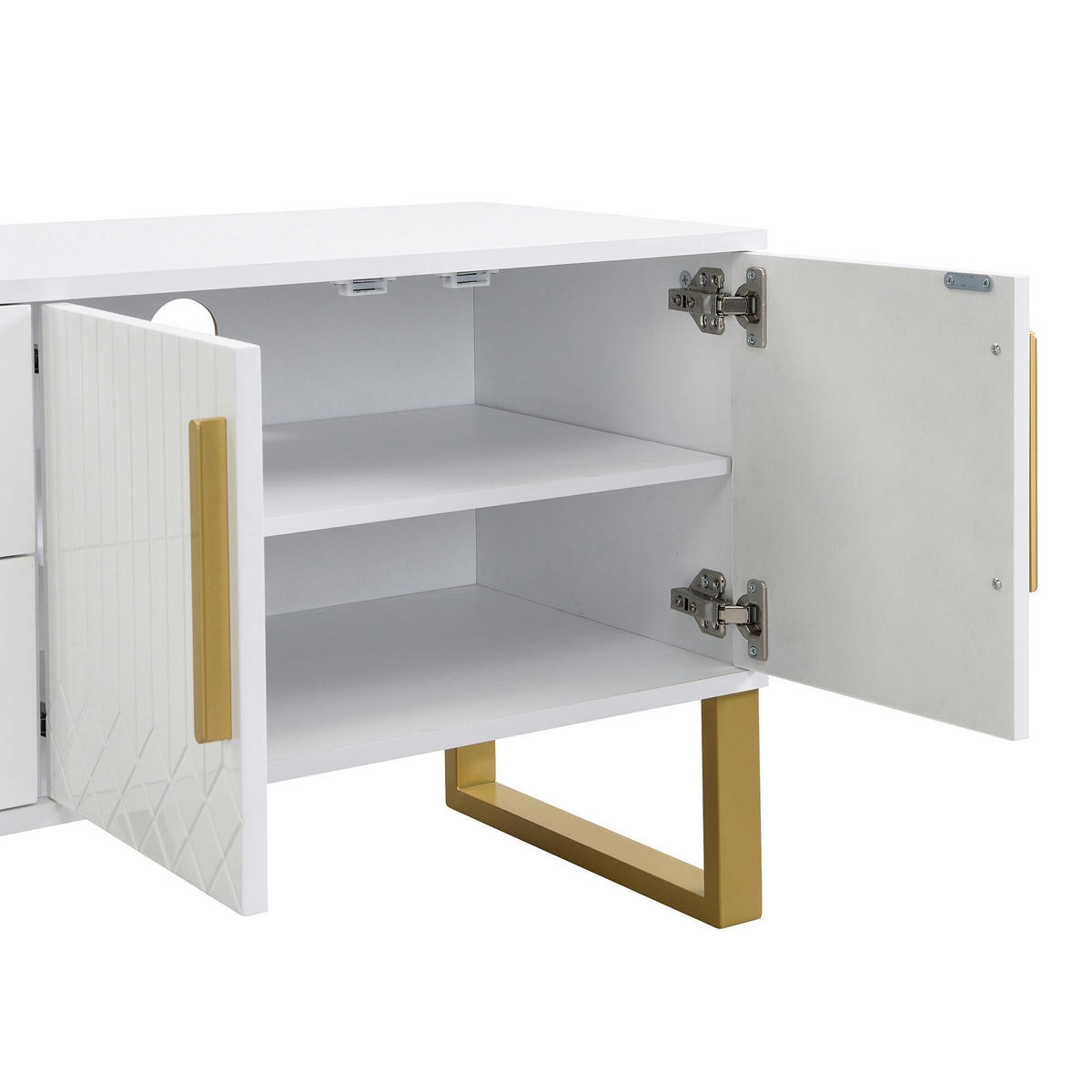 TV-MÖBEL Weiß 170/40/53,5 cm - Weiß, Holzwerkstoff/Metall (40/53.5/170cm) - Urban Meuble