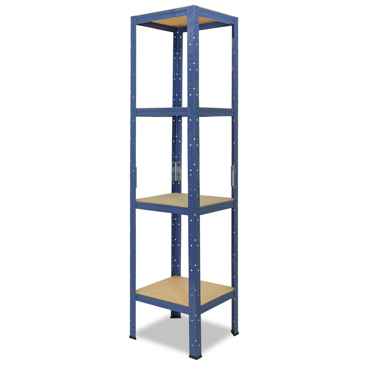 SCHWERLASTREGAL HOME 155x45x45 cm in blau mit 4 Böden und 175 kg Traglast pro Boden - Blau, Metall (45/155/45cm) - shelfplaza